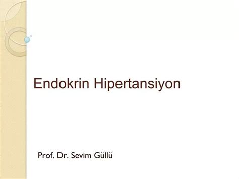 endokrin hipertansiyon nedir?)